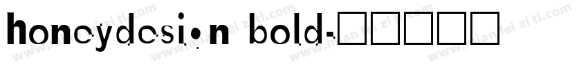 honeydesign bold字体转换
